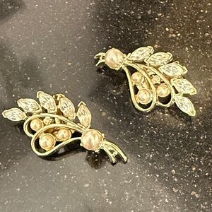 Kramer Elegant Gold and Silver Leaf Earrings